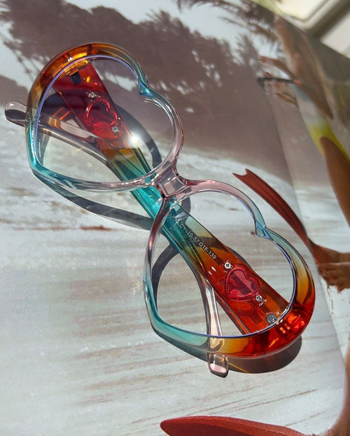 Heart me over ombre sunglasses
