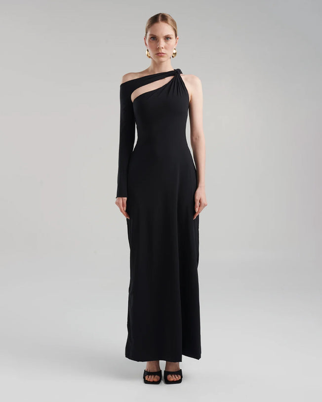 Hedera Long Sleeve Black Dress