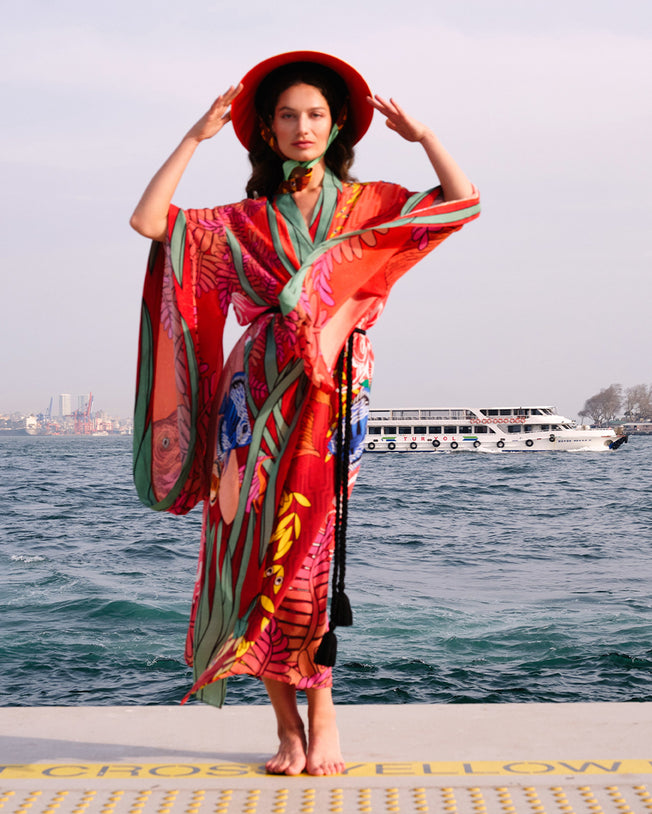 Helena Kai Bordo Kimono