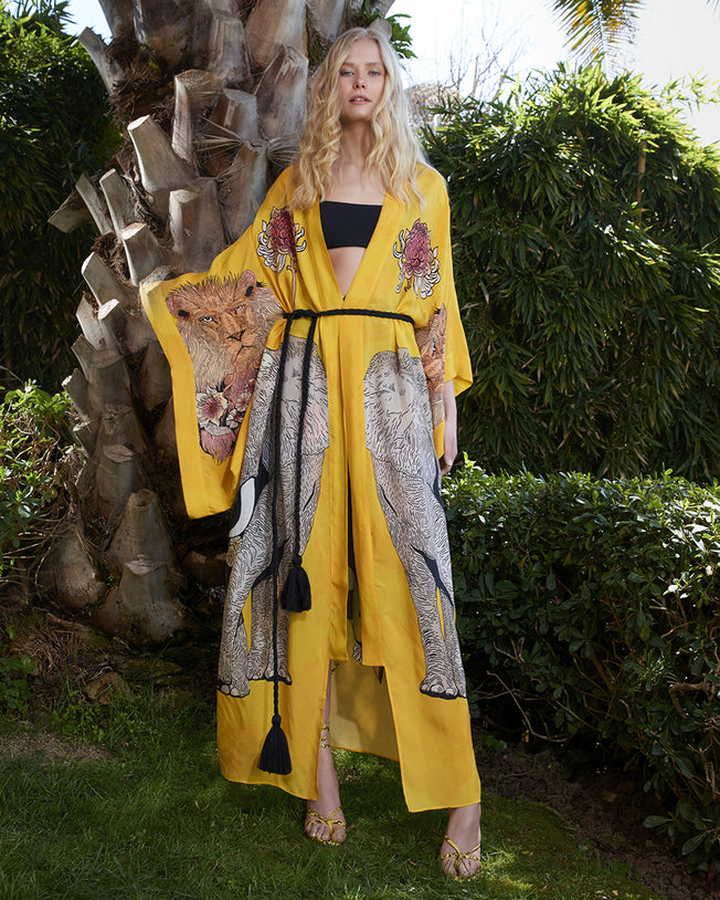 Helena The Yellow Long Kimono