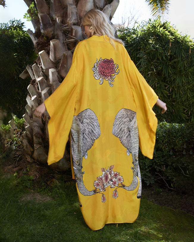 Helena The Yellow Long Kimono