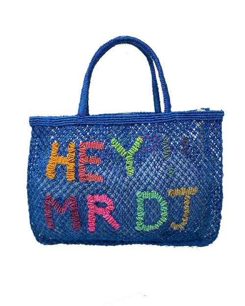 Hey mr dj - cobalt blue and multi small tote bags