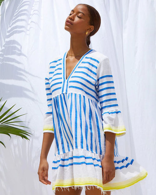 Hirut flutter dress blue