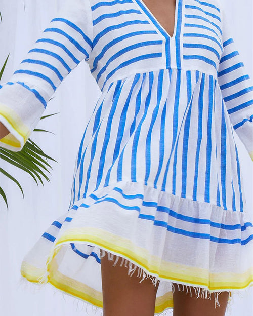 Hirut flutter dress blue