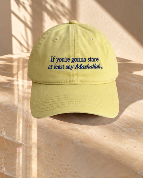 If You're gonna Stare, At Least Say Mashallah - Lemon Yellow