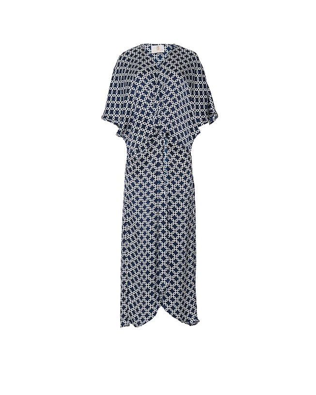 The Penelope Tunic in Infinity Blue Navy Silk
