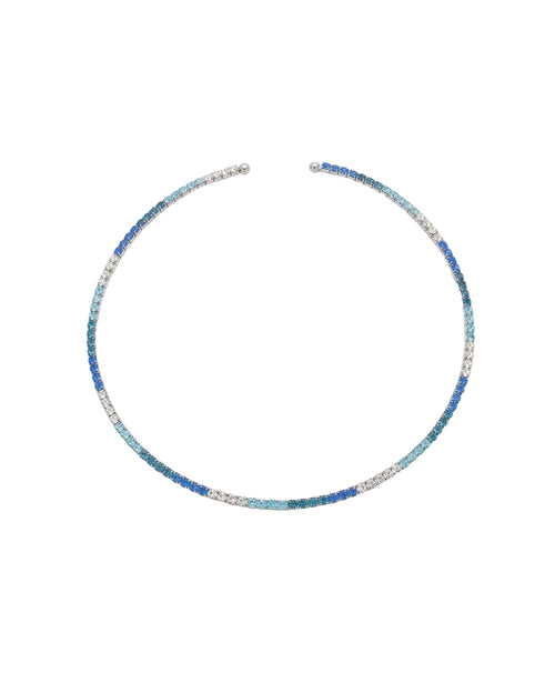 Inner Light Aqua SS Silver Choker