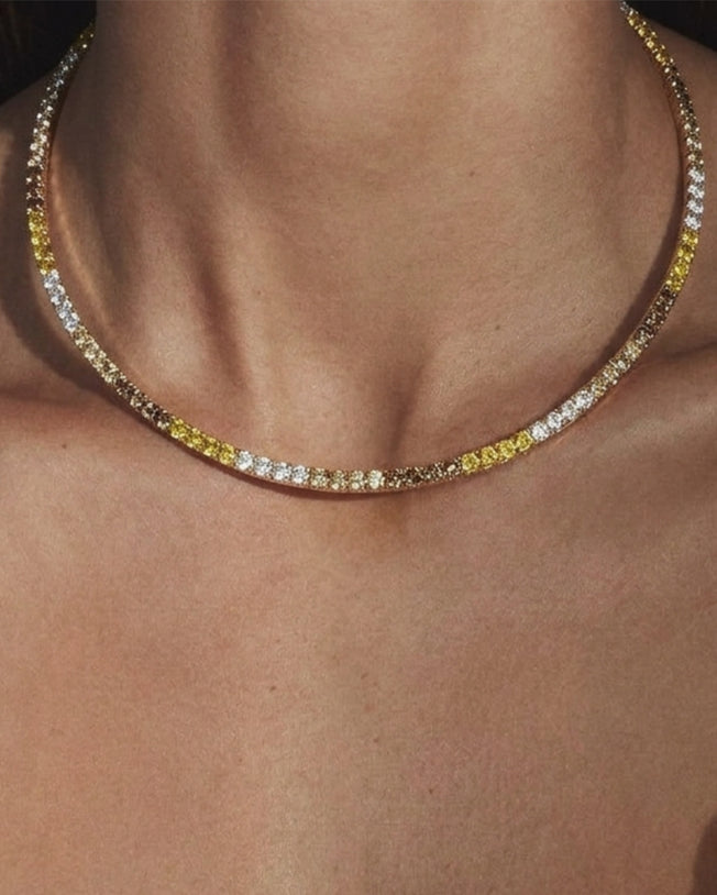Inner Light Champagne SS Gold Choker