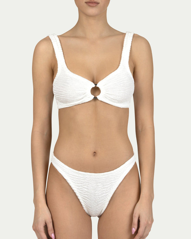 Irina White Two Piece Bikini in White Color