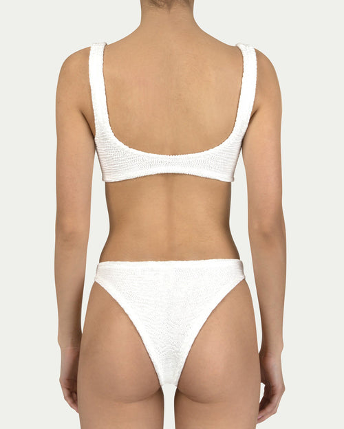 Irina White Two Piece Bikini in White Color