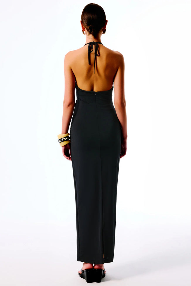 Jacqueline Backless Maxi Dress - Black