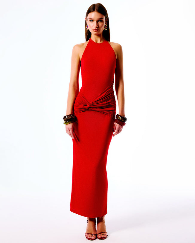 Jacqueline Backless Maxi Dress - Red