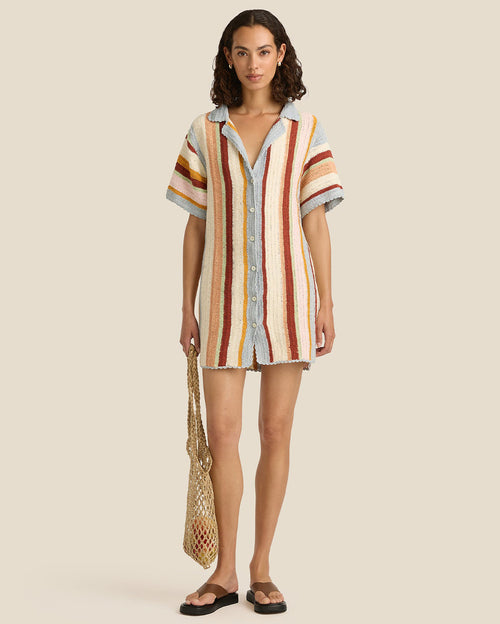 Jules Iris Hand Crochet Mini Dress