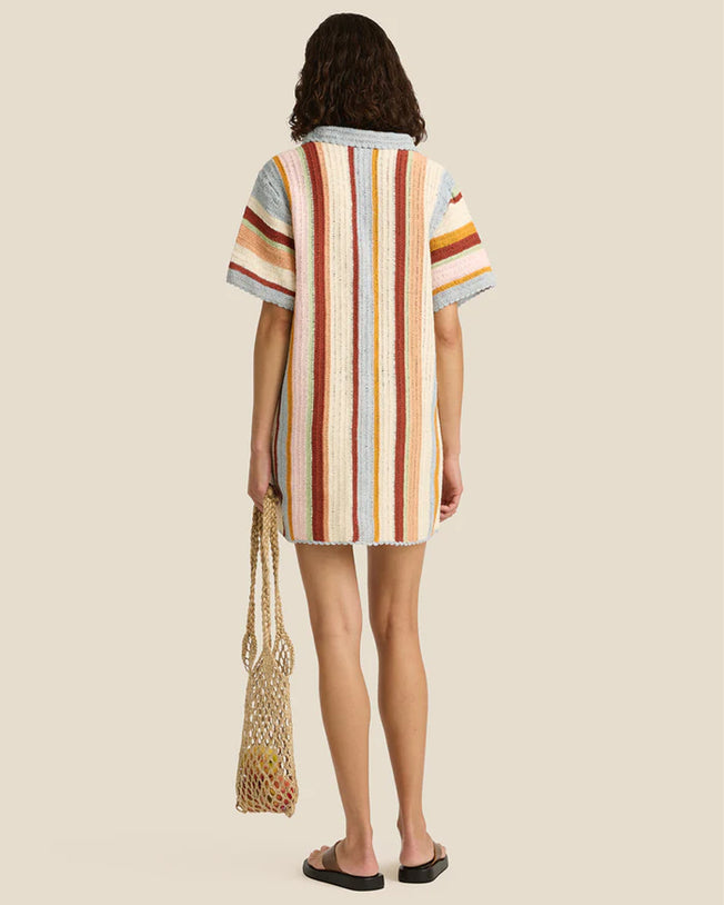 Jules Iris Hand Crochet Mini Dress
