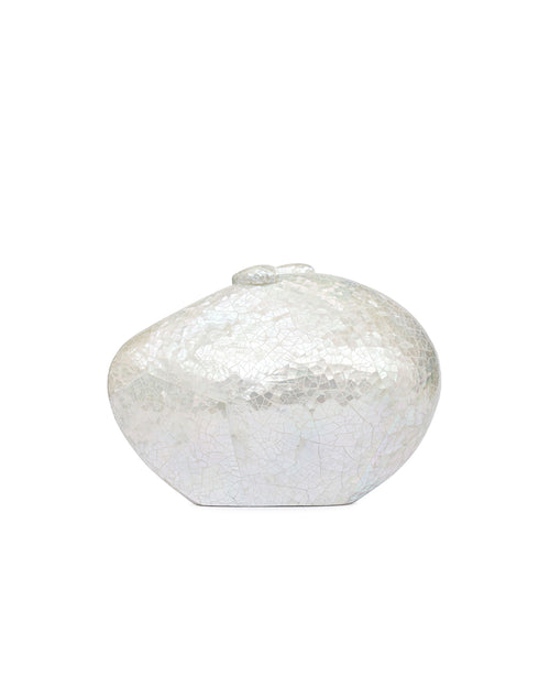 Kai Mother of Pearl White Clutch