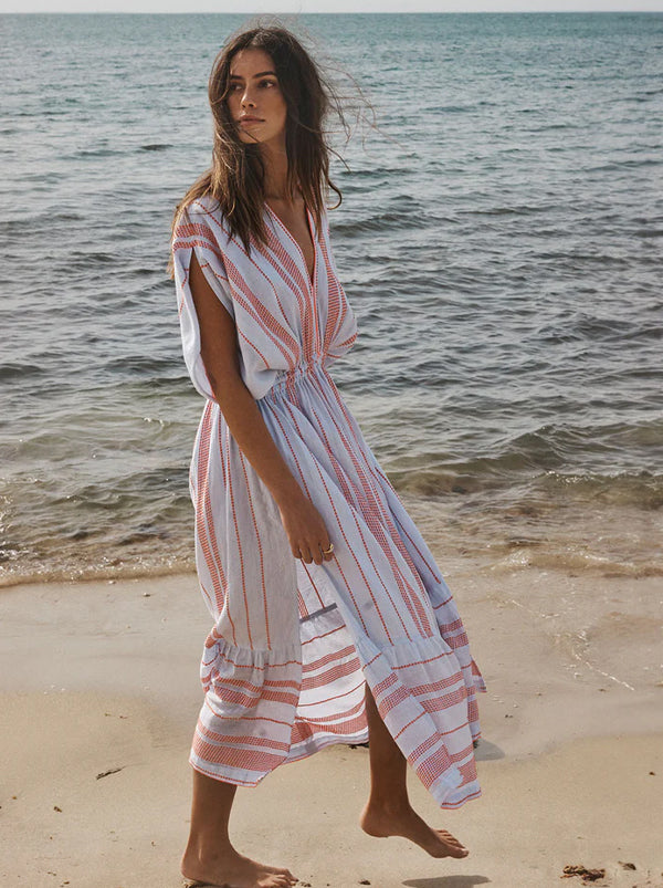 Leila Plunge Long Dress Zelele Orchid