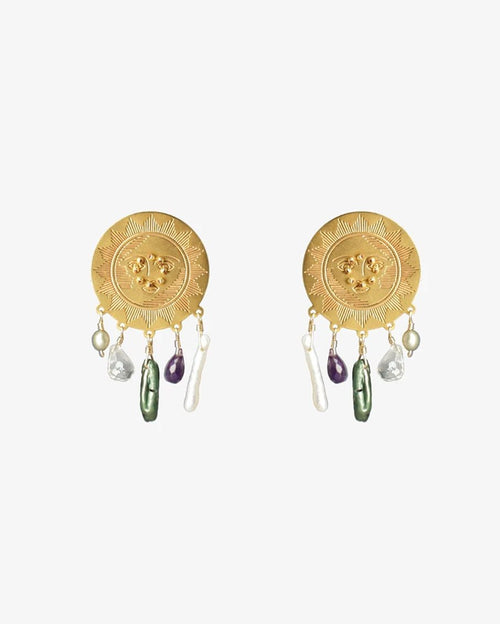 Magic Sun Earrings 100% Plated Brass