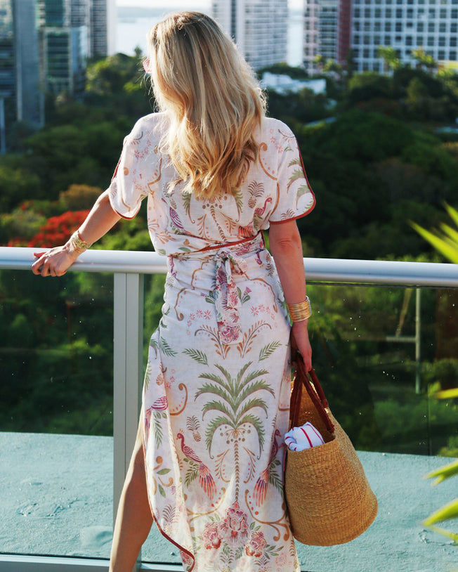 Marbella Palma Cotton Shirt and Reversible Skirt Set