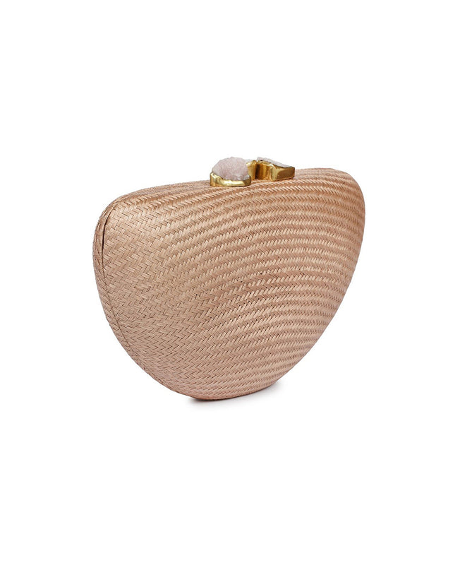 Margot Taupe Handbag with Mocha Stone