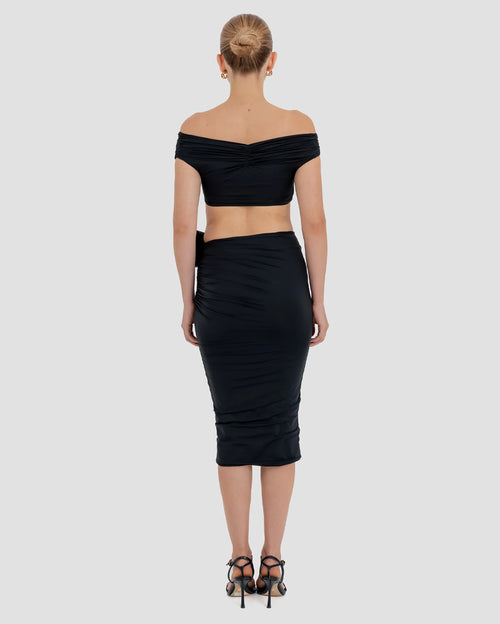 Marimba Top and Skirt Set in Black