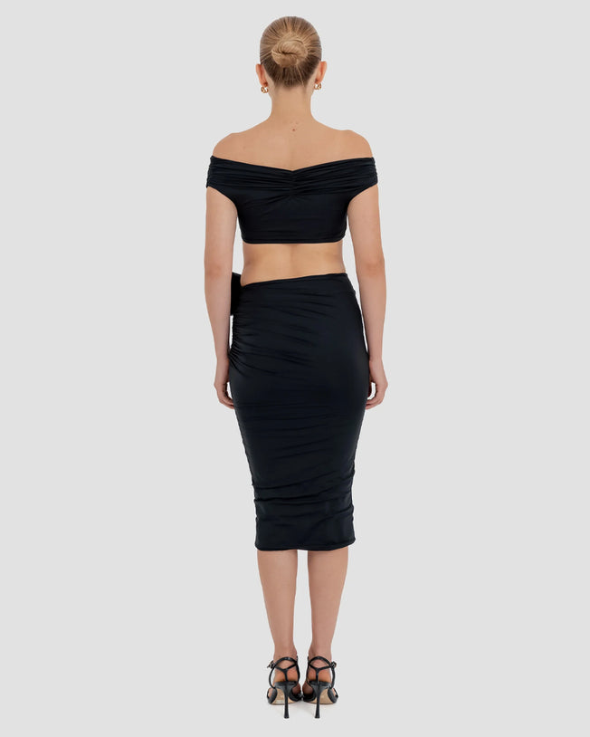 Marimba Top and Skirt Set in Black