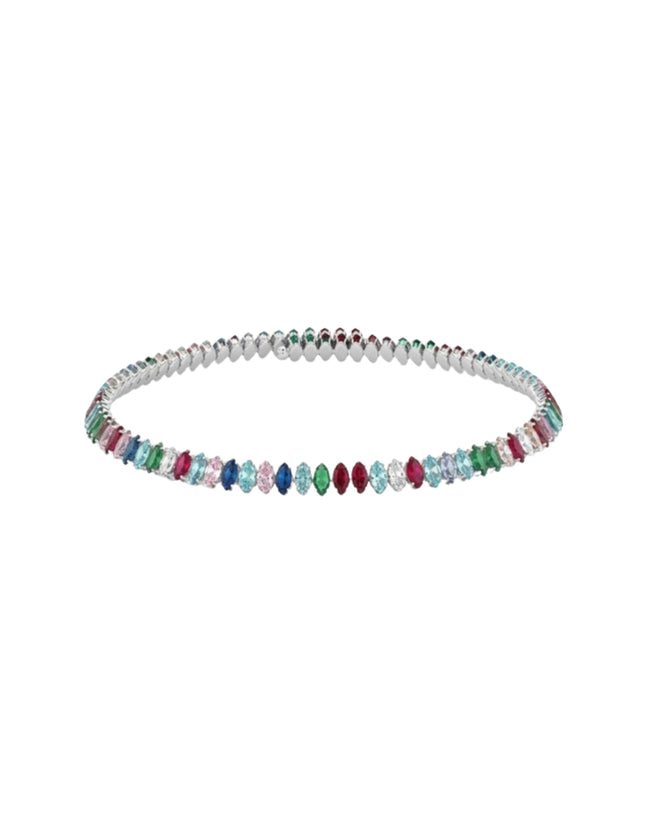 Marquise Multicolor Stones SS Choker