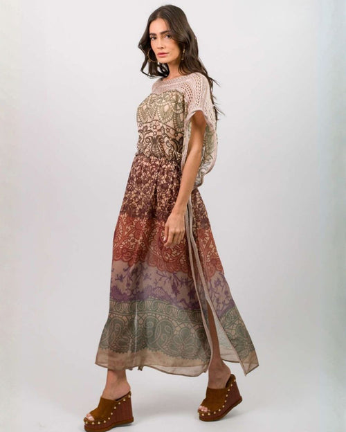 Mia Kaftan Maxi Dress - Rose