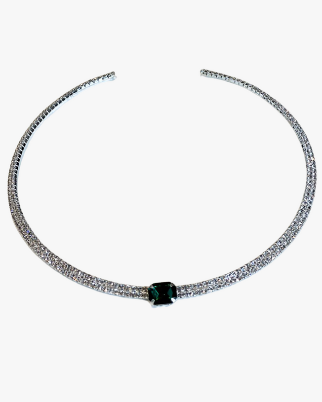 Midnight Silver Choker