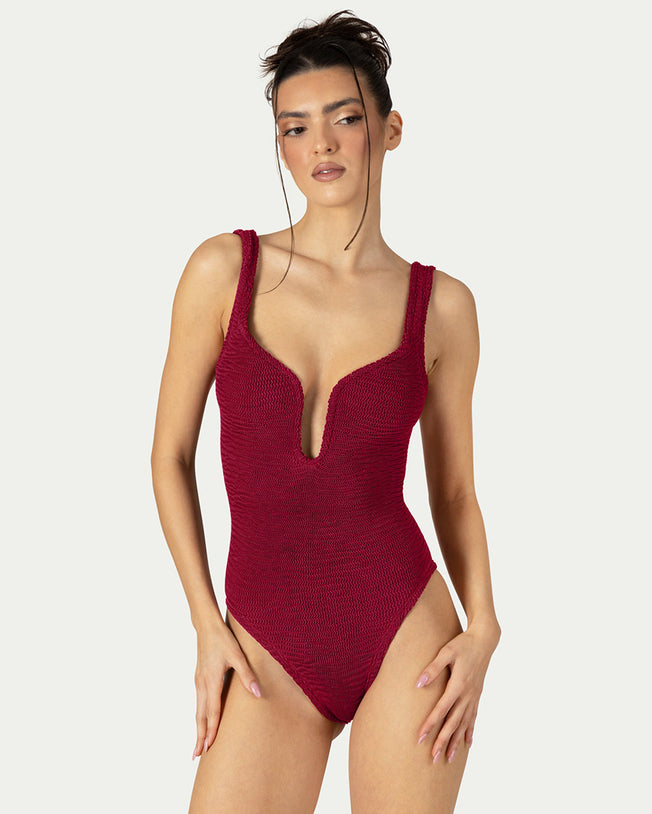 Mika Burgundy Swimsuit