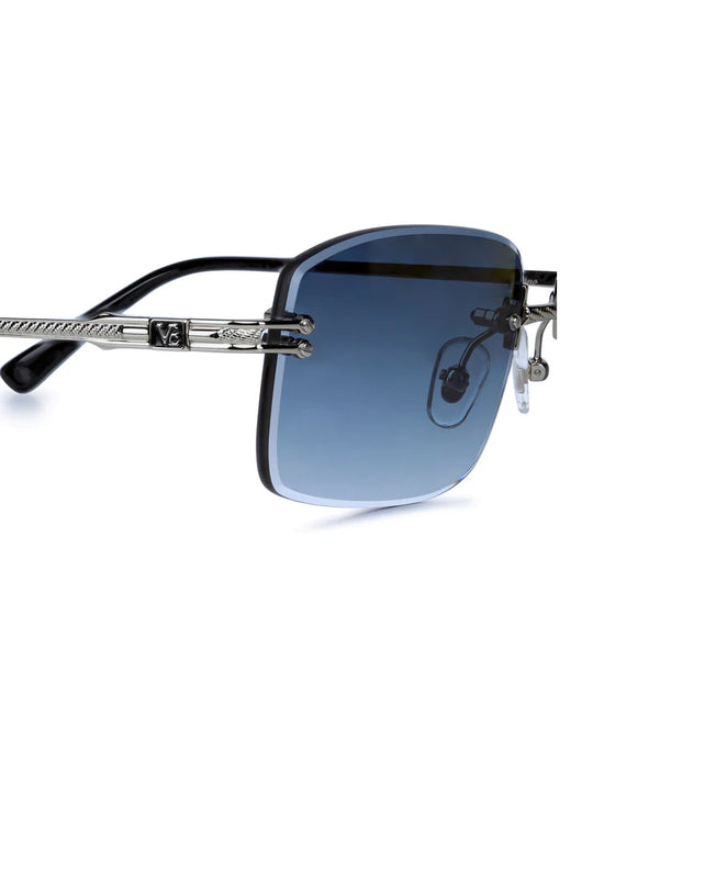 VE-MILANO White Gold with Black Lenses