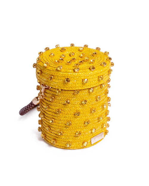 Mini Cylinder Mono Cotton Bag - Sunshine