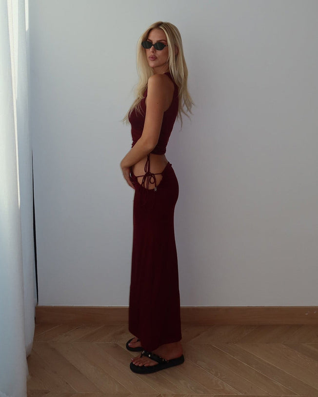 Mira Top and Reem Skirt Raspberry Set