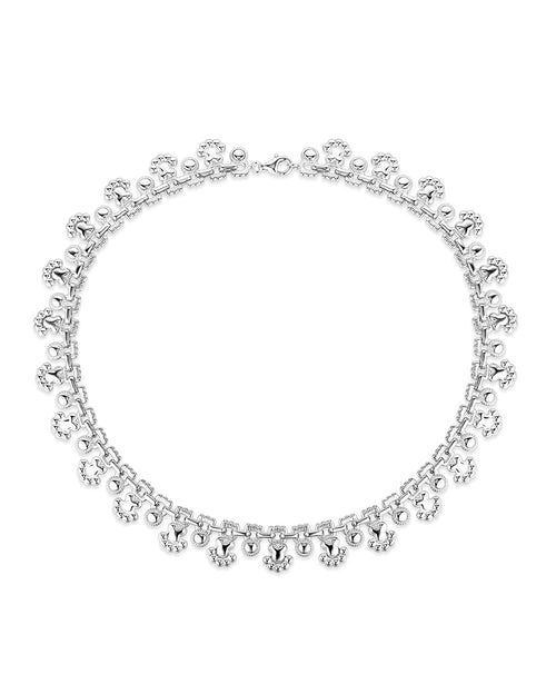Mounia White Rhodium Plated Sterling Silver Necklace