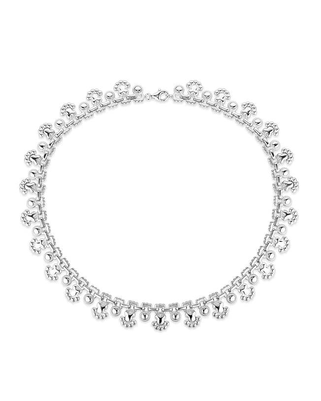 Mounia White Rhodium Plated Sterling Silver Necklace