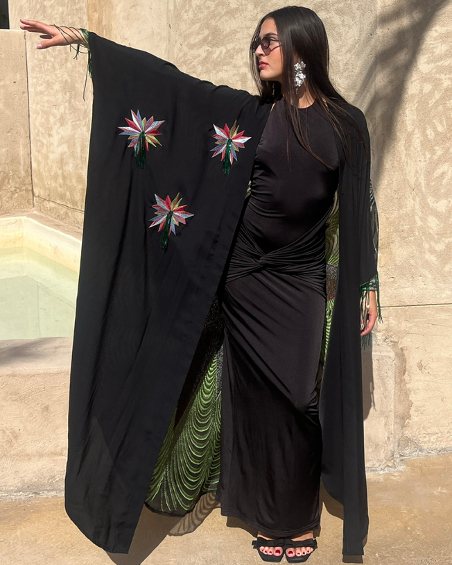 Multicolor Star Designed Kaftan