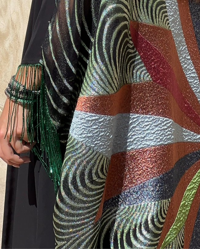 Multicolor Star Designed Kaftan