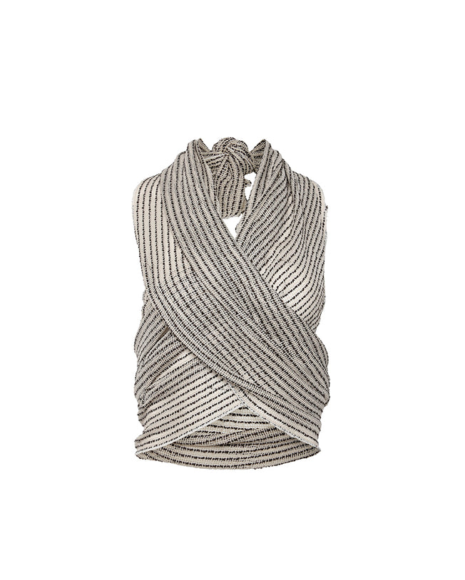 Multiway Black Striped Coverup