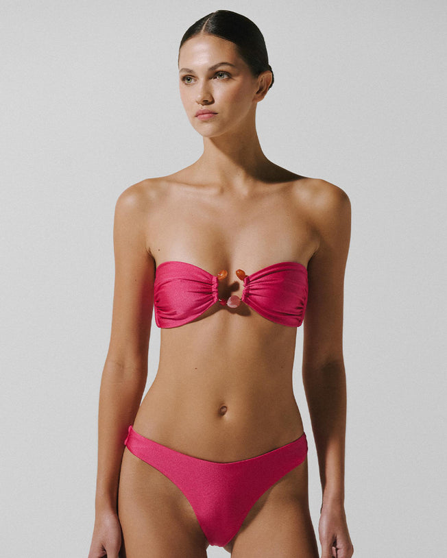 Nala Top and Bottom Bikini Set - Fucsia Inti