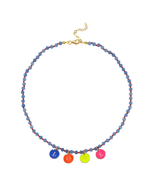 Necklace stone blue