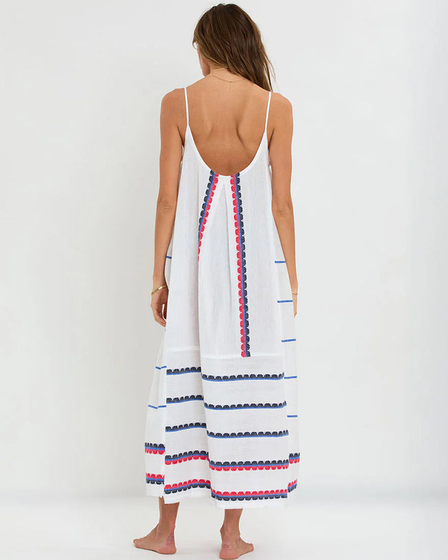 Nia Slip Long Dress in Kibebi Marine