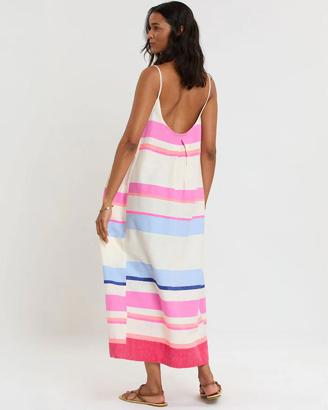 Nia Slip Long Dress in Desita Pink