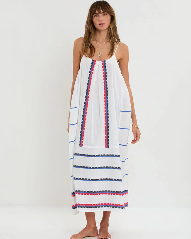 Nia Slip Long Dress in Kibebi Marine