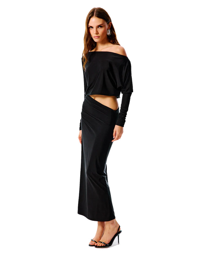 Oliana Cut Out Maxi Dress Black