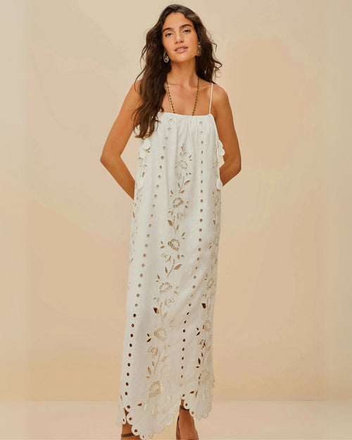Off-White Richelieu Sleeveless Maxi Dress