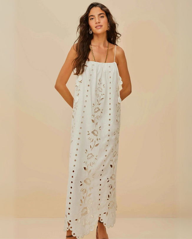 Off-White Richelieu Sleeveless Maxi Dress