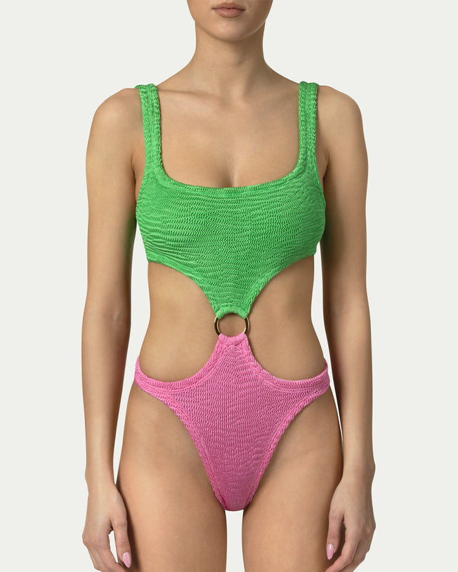 Olivia Kiwicreamy High-Waisted Bikini in Duo Color