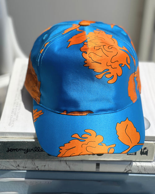 Orange Flower Silk Cap