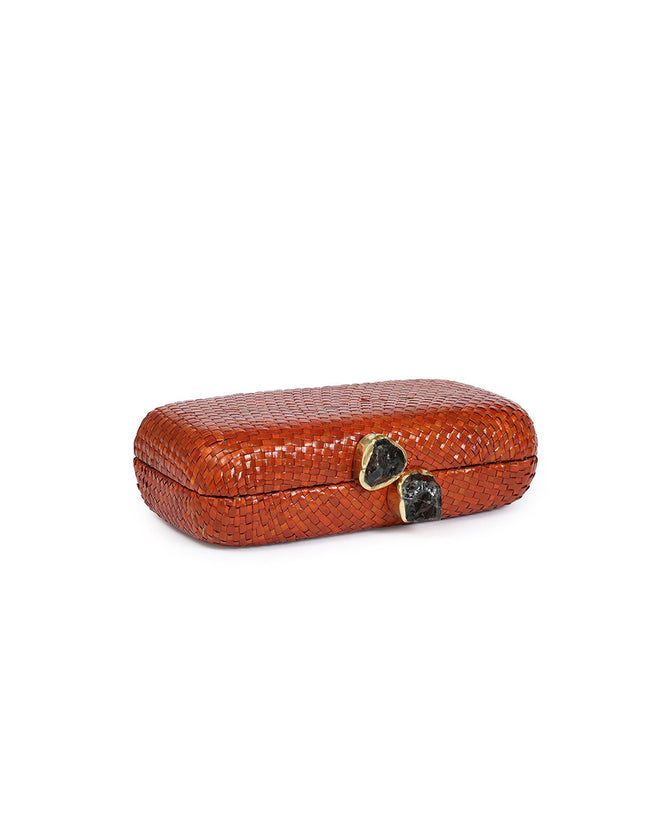 Palma Brown Clutch with Choco Stone