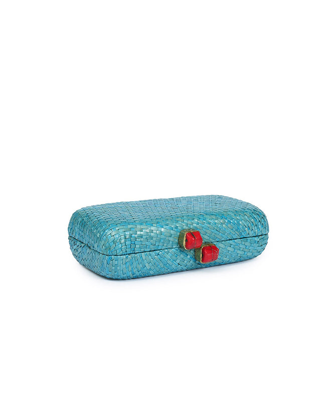 Palma Turquoise Clutch with Red Stone