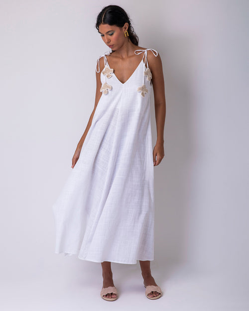 Passarada Sleeveless Maxi Dress - Off White